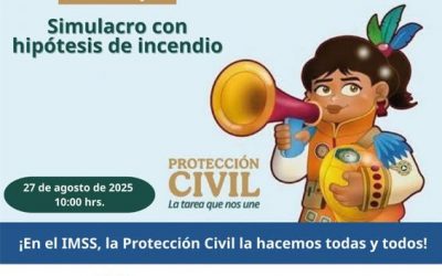 Realiza IMSS Veracruz Sur, simulacro de incendio este miércoles 27 de agosto