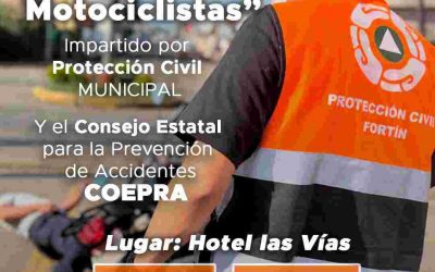 Refuerzan capacitación para motociclistas en fortín