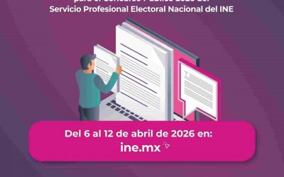 Abierta convocatoria 2026 del INE para ingresar al Servicio Profesional Electoral