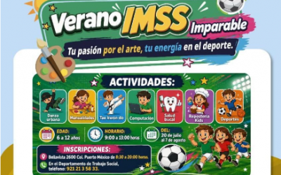 Abren inscripciones para el Curso Vacacional Recreativo 2026 el IMSS Veracruz Sur