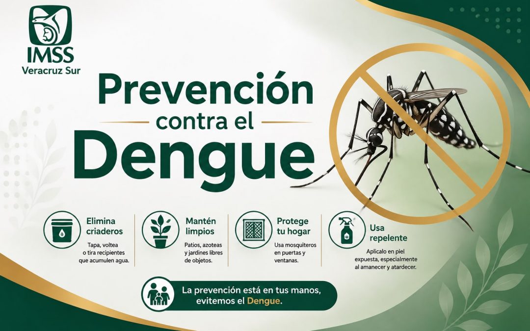 Llama IMSS Veracruz Sur a reforzar medidas de prevención contra dengue