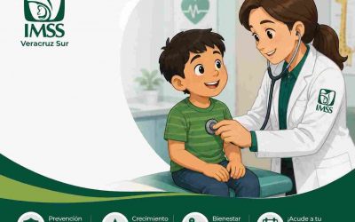 Exhorta IMSS Veracruz Sur a madres y padres de familia a llevar a niños a revisión médica preventiva en estas vacaciones